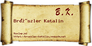 Brüszler Katalin névjegykártya